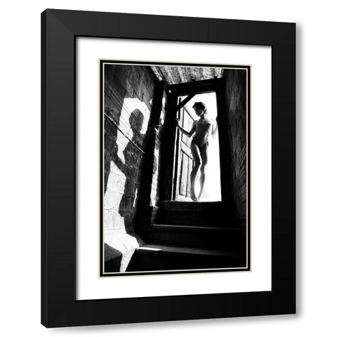 Her Other Self Black Modern Wood Framed Art Print with Double Matting by Mest, Olga