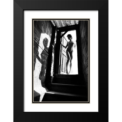 Her Other Self Black Modern Wood Framed Art Print with Double Matting by Mest, Olga