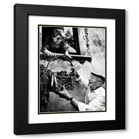Lifetime Friends Black Modern Wood Framed Art Print with Double Matting by Maiorana, Giuseppe
