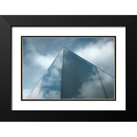 Skyreflect Black Modern Wood Framed Art Print with Double Matting by Claes, Gilbert
