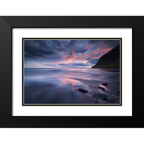 ... Summer Dream Black Modern Wood Framed Art Print with Double Matting by Hoffmann, Raymond