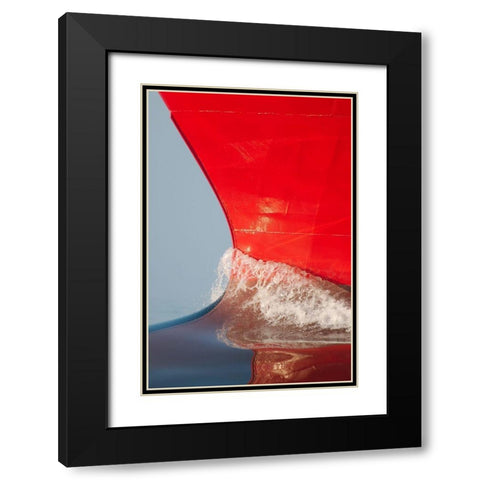 The Bow Of Skandi Rona Black Modern Wood Framed Art Print with Double Matting by Skogvik, Bjarne