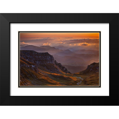 Vantage Point Black Modern Wood Framed Art Print with Double Matting by Zsolt Andras, Szabo