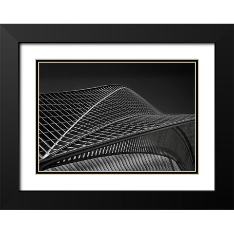 Stationlines Black Modern Wood Framed Art Print with Double Matting by Van Maastricht, Henk