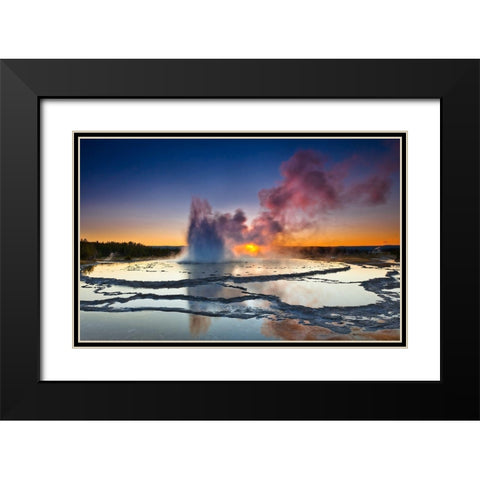 Explosion Black Modern Wood Framed Art Print with Double Matting by Nicholas Roemmelt, Dr.