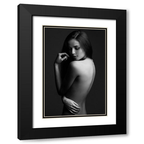 Sensual Beauty Black Modern Wood Framed Art Print with Double Matting by Krystynek MQEP, Martin