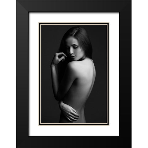 Sensual Beauty Black Modern Wood Framed Art Print with Double Matting by Krystynek MQEP, Martin