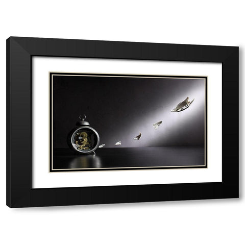 Amnesia Black Modern Wood Framed Art Print with Double Matting by Ivanova, Victoria