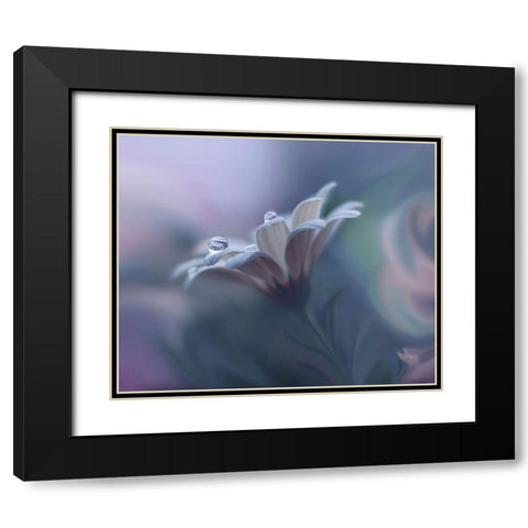 Behind Closed Eyes... Black Modern Wood Framed Art Print with Double Matting by Nan, Juliana