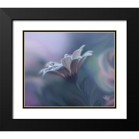 Behind Closed Eyes... Black Modern Wood Framed Art Print with Double Matting by Nan, Juliana