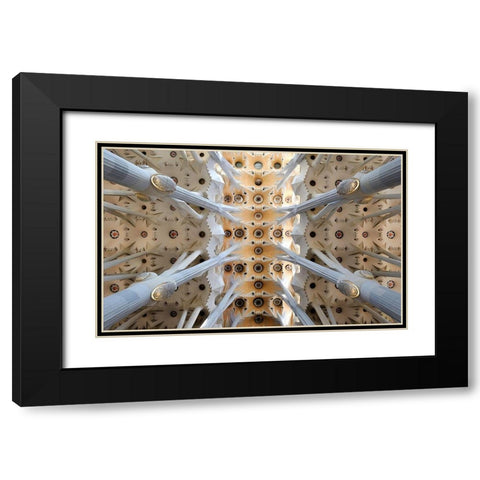 X Black Modern Wood Framed Art Print with Double Matting by Koga, Hiroaki