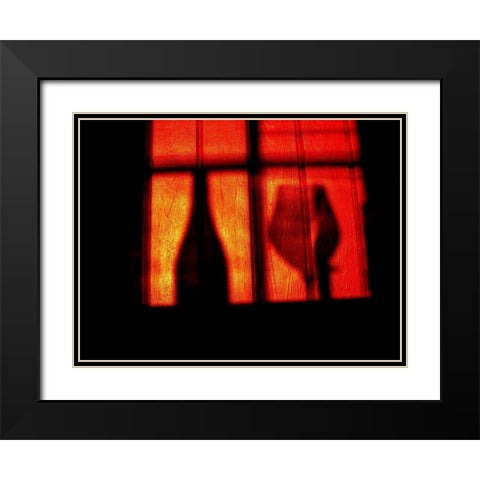 A Glass Of Red Wine Black Modern Wood Framed Art Print with Double Matting by Ludvigson, Anders