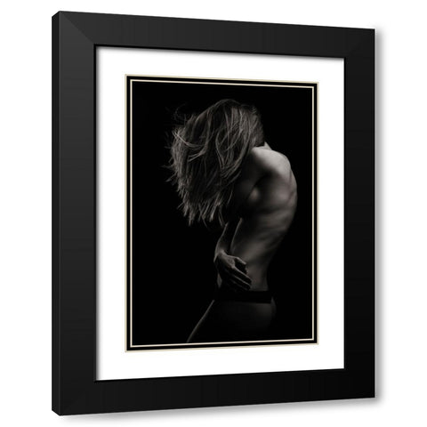 Beauty Or Beast Black Modern Wood Framed Art Print with Double Matting by Krystynek MQEP, Martin