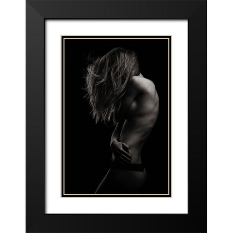 Beauty Or Beast Black Modern Wood Framed Art Print with Double Matting by Krystynek MQEP, Martin