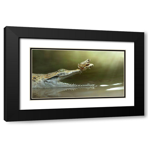 I Will Survive Black Modern Wood Framed Art Print with Double Matting by Bhs, Fahmi