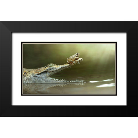 I Will Survive Black Modern Wood Framed Art Print with Double Matting by Bhs, Fahmi