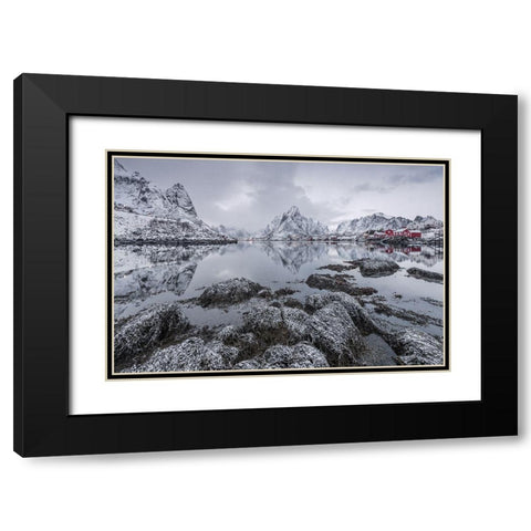 Reine Black Modern Wood Framed Art Print with Double Matting by Hoffmann, Raymond