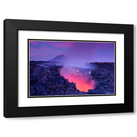 Gate To Hell Black Modern Wood Framed Art Print with Double Matting by Budkov, Denis