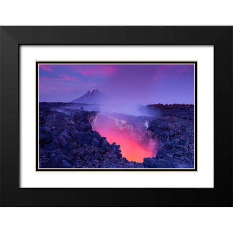 Gate To Hell Black Modern Wood Framed Art Print with Double Matting by Budkov, Denis