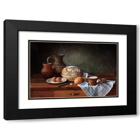Untitled Black Modern Wood Framed Art Print with Double Matting by Skorokhod, Tatyana