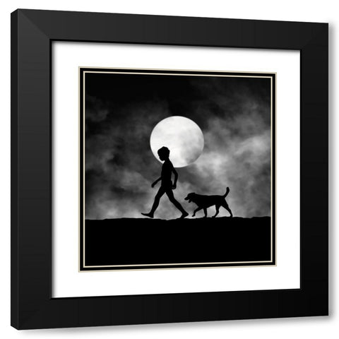 For All The Times Black Modern Wood Framed Art Print with Double Matting by Lee, Hengki