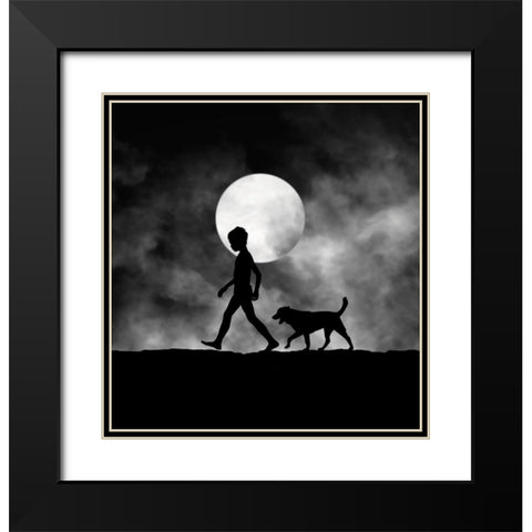 For All The Times Black Modern Wood Framed Art Print with Double Matting by Lee, Hengki