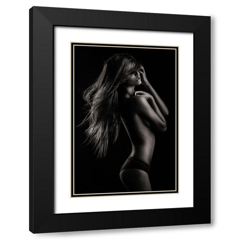 Sensual Beauty Black Modern Wood Framed Art Print with Double Matting by Krystynek MQEP, Martin