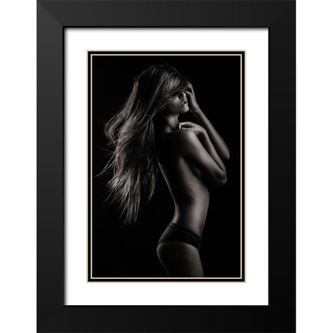 Sensual Beauty Black Modern Wood Framed Art Print with Double Matting by Krystynek MQEP, Martin
