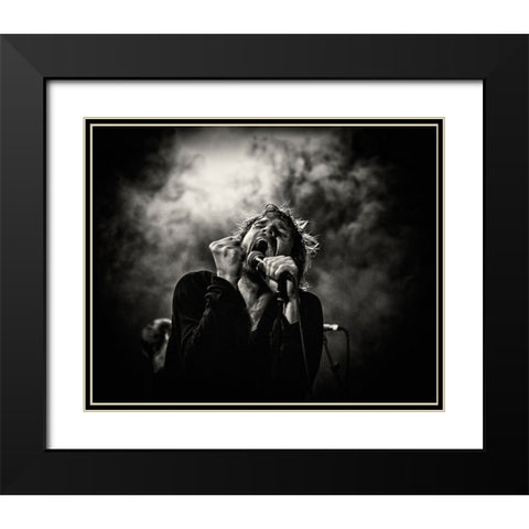 Khoma On Stage Black Modern Wood Framed Art Print with Double Matting by Samuelsson, Anders