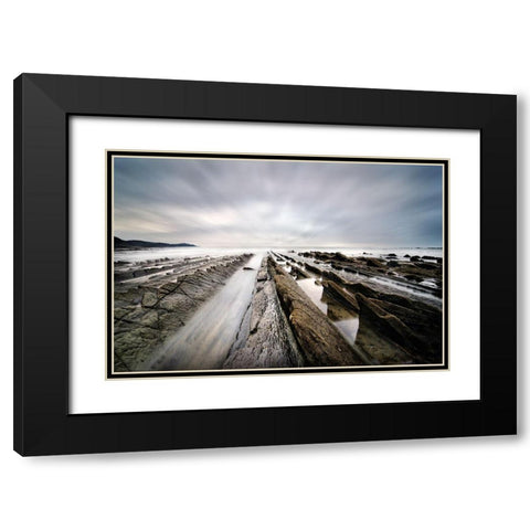 To Infinity Black Modern Wood Framed Art Print with Double Matting by Osuna, Fran