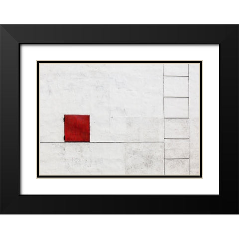 Suprematism Is All Around Black Modern Wood Framed Art Print with Double Matting by Voeykova, Ksenia