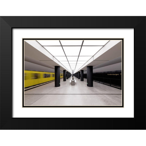 G |I I| L Black Modern Wood Framed Art Print with Double Matting by Kuhne, Markus