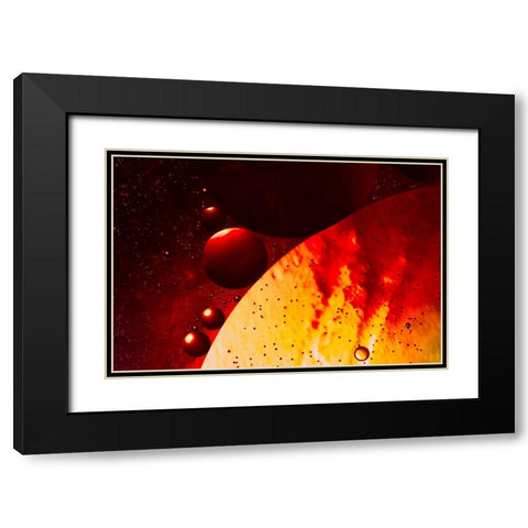 Solar Radiations Black Modern Wood Framed Art Print with Double Matting by BRAVIN, Fabien