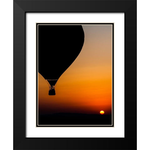 Two Balloons Black Modern Wood Framed Art Print with Double Matting by Eliash, Tomer