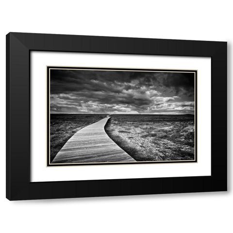The Way Black Modern Wood Framed Art Print with Double Matting by Pascual Buye, Santiago