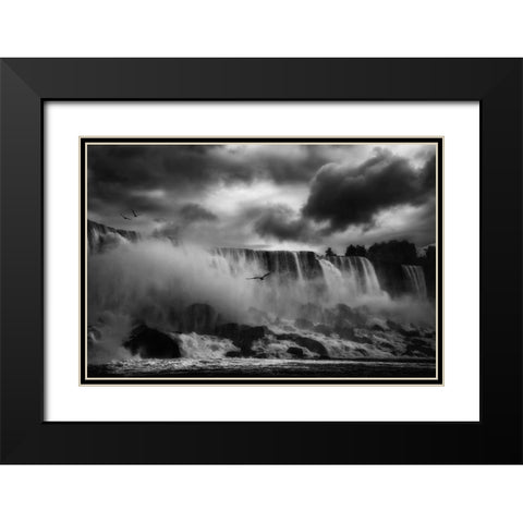 Powerful Splendor Black Modern Wood Framed Art Print with Double Matting by Depaepe, Yvette
