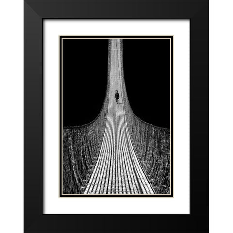 Bridge To The Future Black Modern Wood Framed Art Print with Double Matting by Depaepe, Yvette