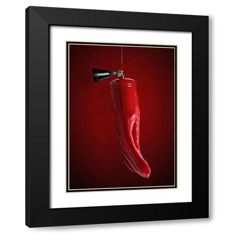 Unlikely #76 Black Modern Wood Framed Art Print with Double Matting by Solo, Mister