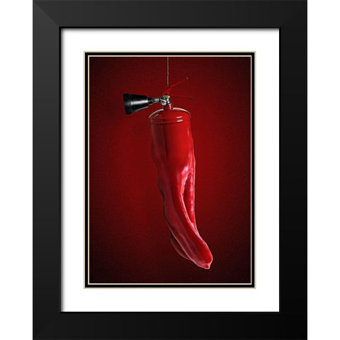 Unlikely #76 Black Modern Wood Framed Art Print with Double Matting by Solo, Mister