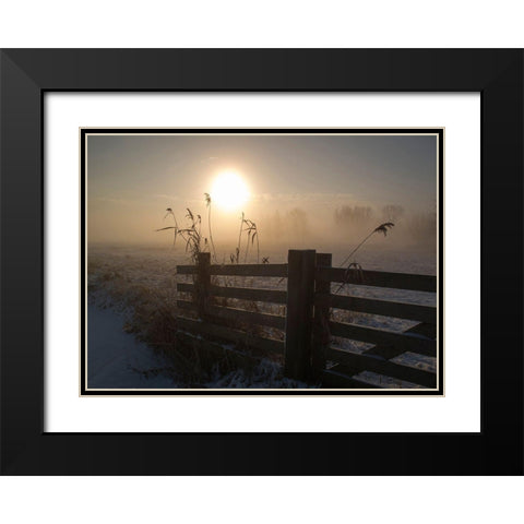 Winter Mood Black Modern Wood Framed Art Print with Double Matting by Van Zaane, Alida