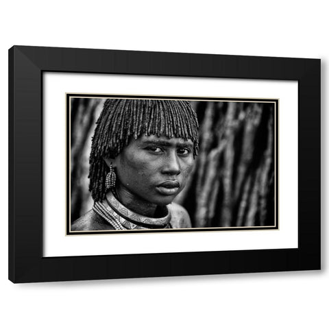 We Are The Same Black Modern Wood Framed Art Print with Double Matting by Jovic, Goran