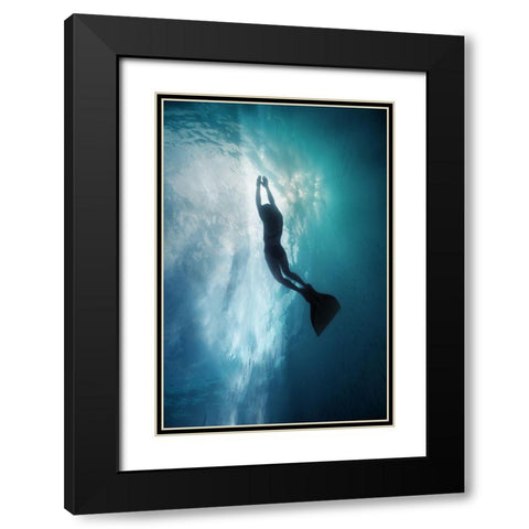 Sky Dive Black Modern Wood Framed Art Print with Double Matting by Narchuk, Andrey