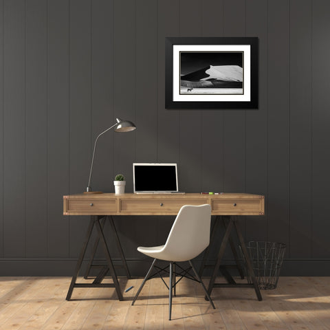 The Solitary Black Modern Wood Framed Art Print with Double Matting by Guillemot, Mathilde