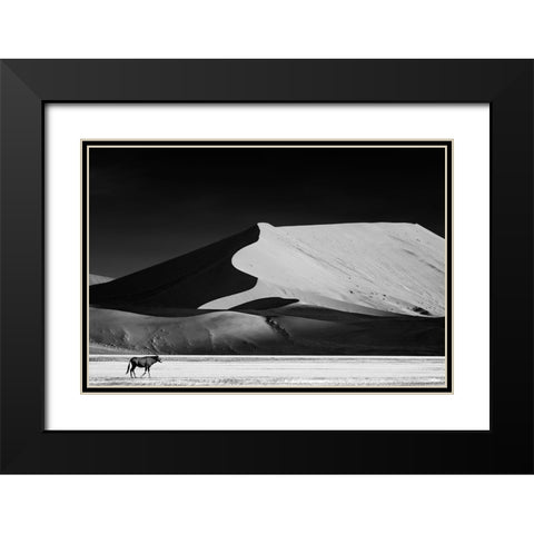 The Solitary Black Modern Wood Framed Art Print with Double Matting by Guillemot, Mathilde