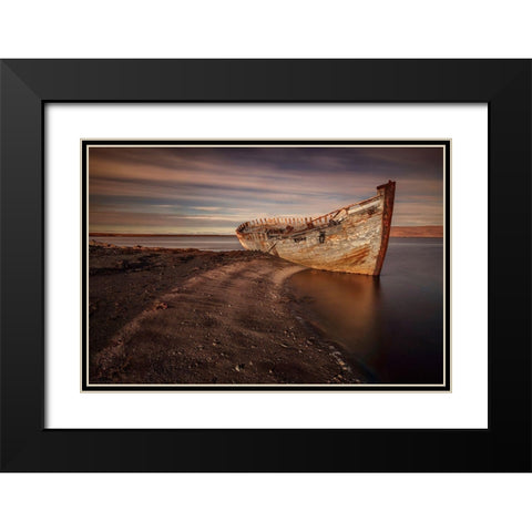 Fall Black Modern Wood Framed Art Print with Double Matting by Ingibergsson, Bragi