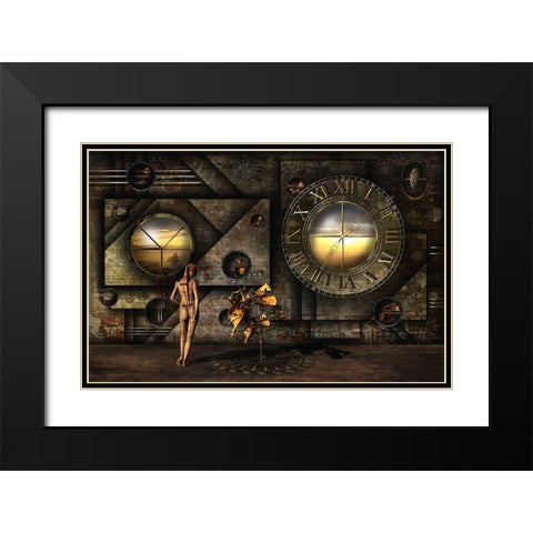 Was Salvador Here? Black Modern Wood Framed Art Print with Double Matting by Pfleghart, Franziskus