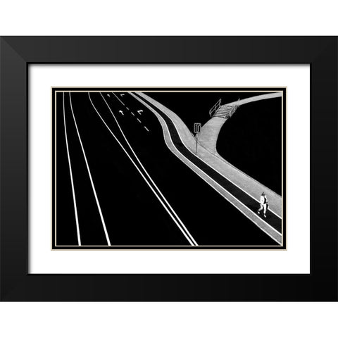 Individual Black Modern Wood Framed Art Print with Double Matting by Krivec, Samanta