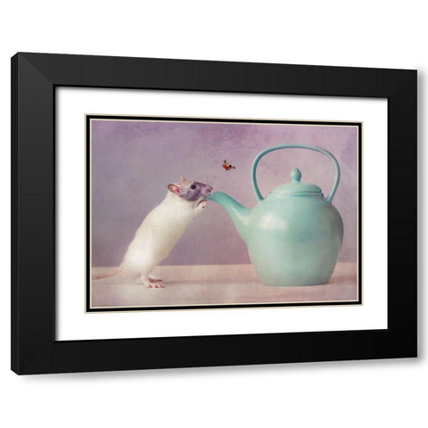 Snoozy  :) Black Modern Wood Framed Art Print with Double Matting by Van Deelen, Ellen