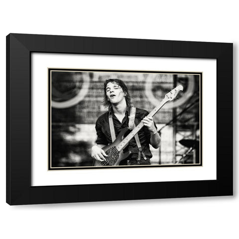 Emotions Black Modern Wood Framed Art Print with Double Matting by Pajic, Samir