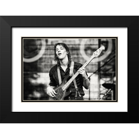 Emotions Black Modern Wood Framed Art Print with Double Matting by Pajic, Samir